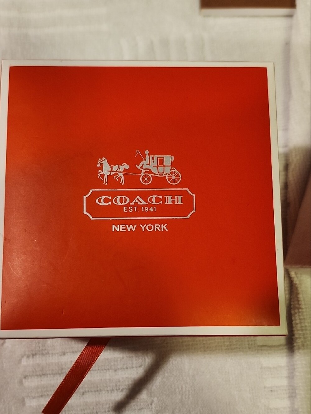 COACH Gold-Tone Crystal Bezel Woman 's Watch with White Dial - Picture 8 of 9